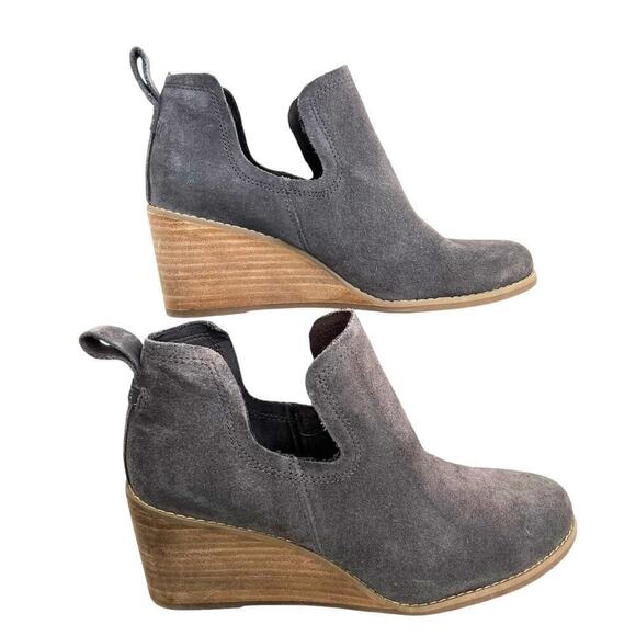 TOMS Kallie Wedge Bootie in Gray Women's Size 7.5 - Picture 5 of 11
